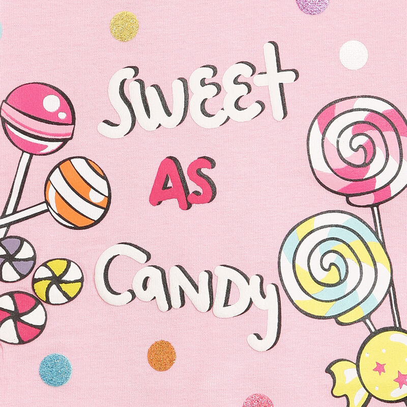 Girls Short Sleeve Knitted T-Shirt image number 2